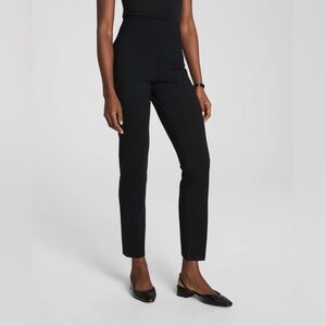 SPANX SUPERSMOOTh Perfect Fit Ponte Slim Straight Pant SIZE MEDIUM PETITE BLACK